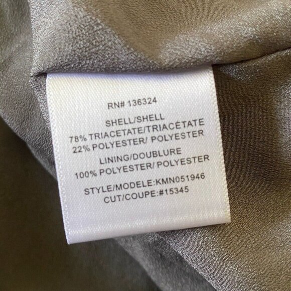 NWT Halston Heritage Silver Gray Racerback Satin Slip‎ Midi Dress Size S $295.00 - Picture 14 of 16